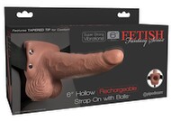 6" Hollow Rechargeable Strap-on with Balls