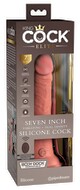 7" Vibrating + Dual Density Silicone Cock with Remote