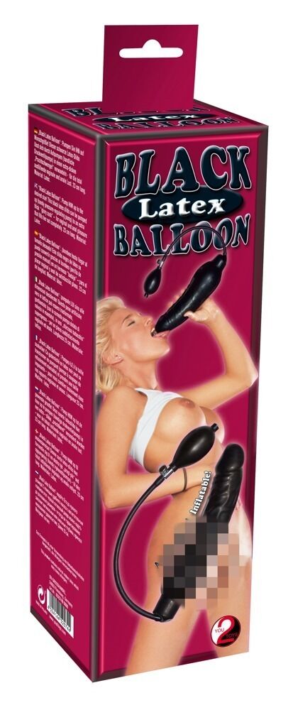 Gode gonflable "Black Latex Balloon"