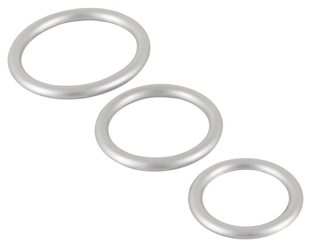 Metallic Silicone Cock Ring Set