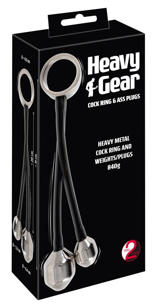 Heavy Gear cock ring & ass plugs