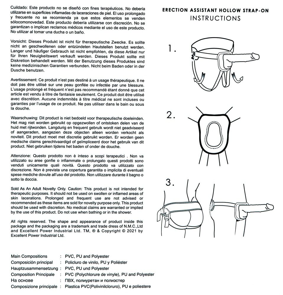 Erection Assistant Hollow Strap-On