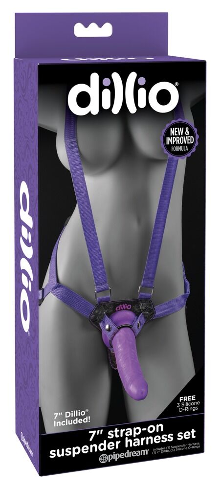 7" strap-on suspender harness set