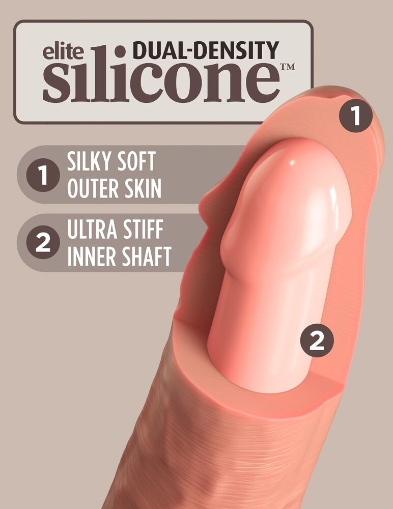 6" Dual Density Silicone Cock