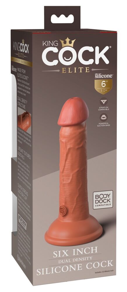 6" Dual Density Silicone Cock