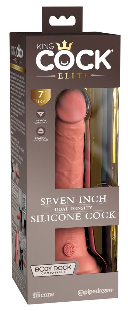 7“ Dual Density Silicone Cock