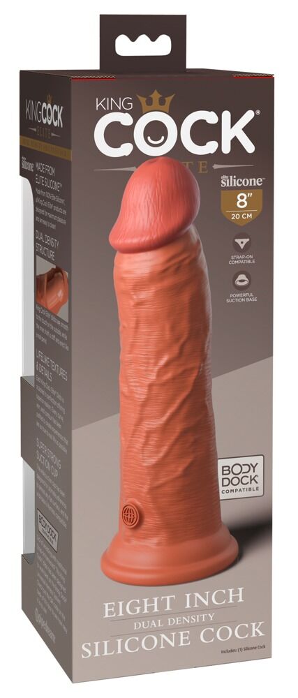 8" Dual Density Silicone Cock