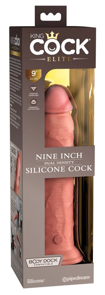 9" Dual Density Silicone Cock