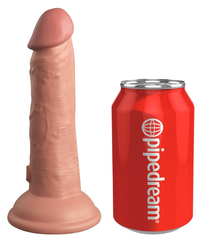 6" Vibrating + Dual Density Silicone Cock