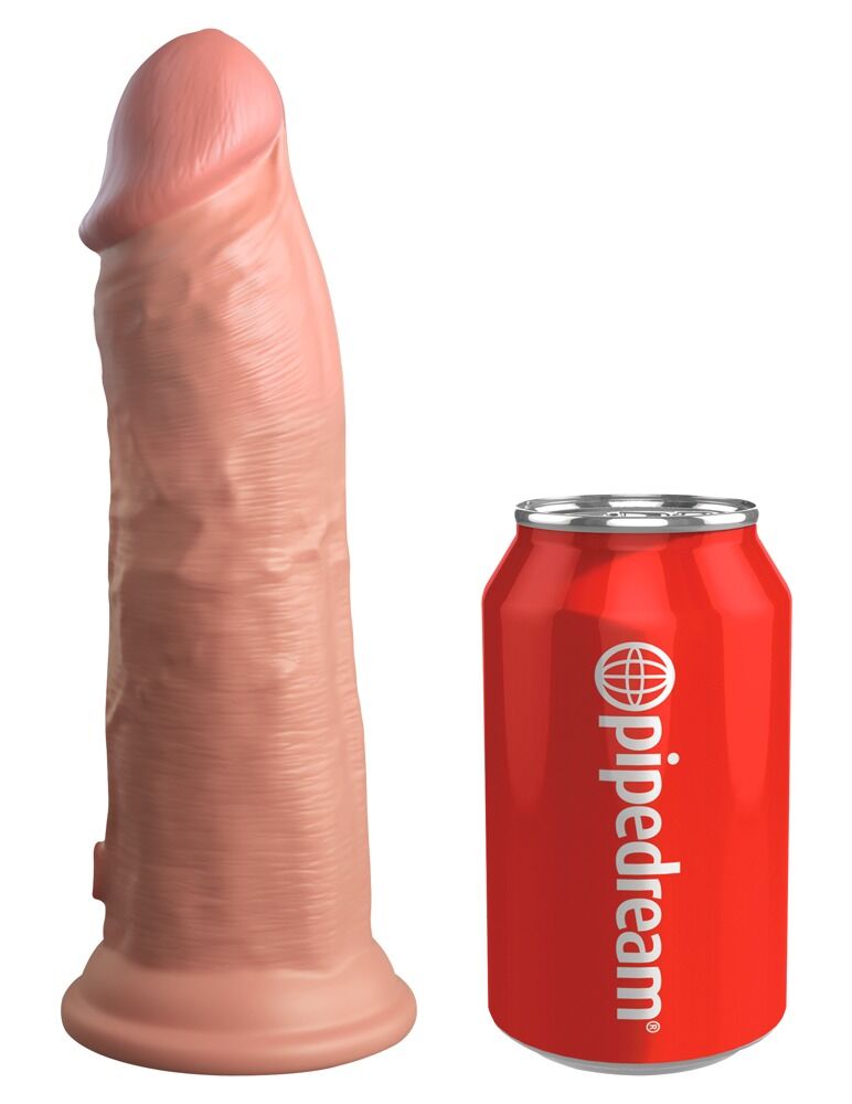 8" Vibrating + Dual Density Silicone Cock