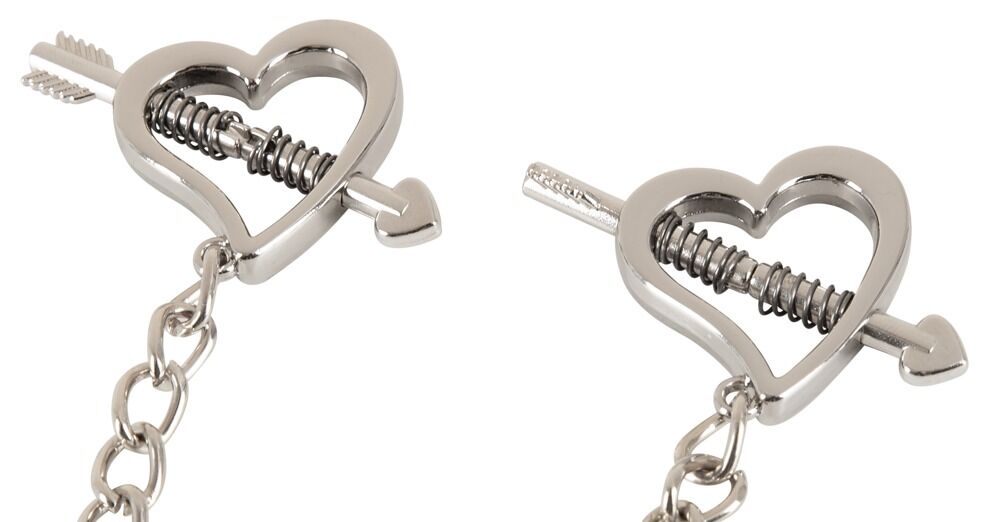 Heart shaped nipple clamps