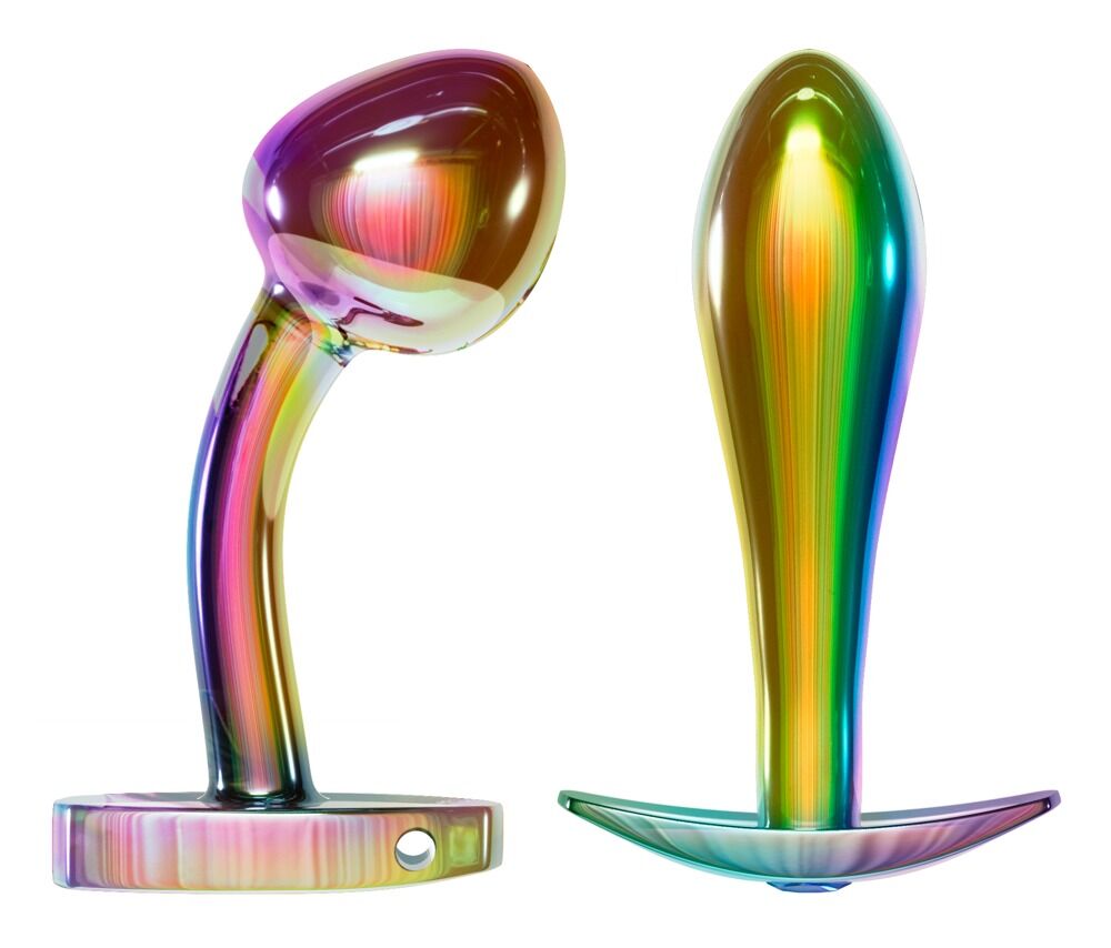 Metal Butt Plug Set in Rainbow Colours