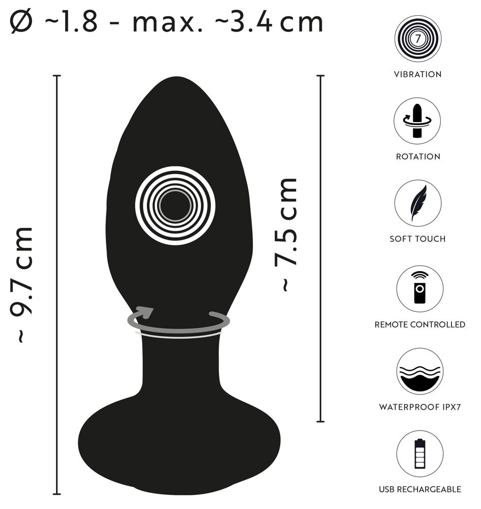 RC Rotating Butt Plug