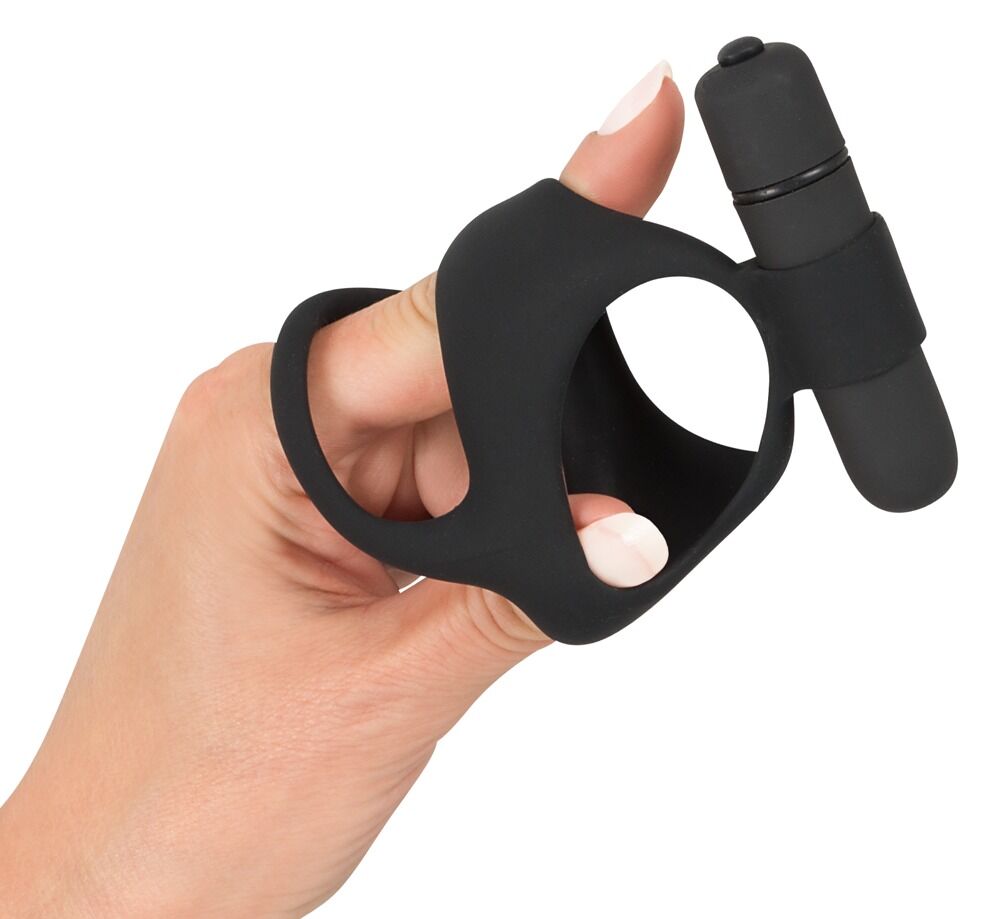 Vibrating cock & ball ring