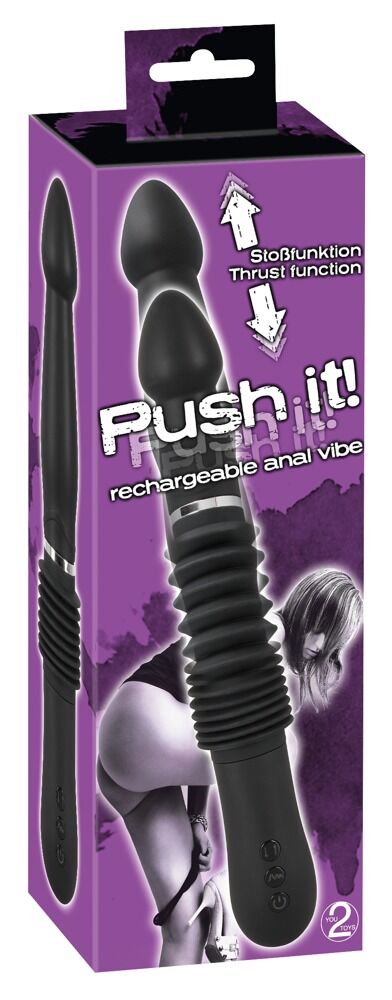 Push it! Anal Vibrator with a Thrust Function