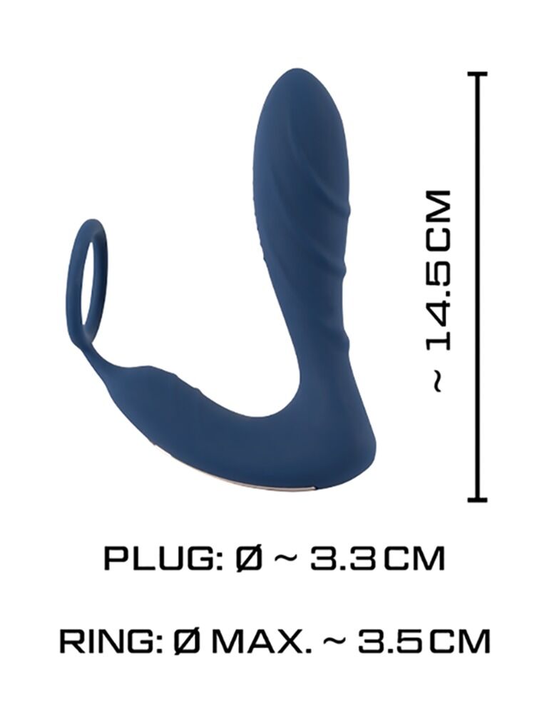 Vibrating Prostate Plug with cockring