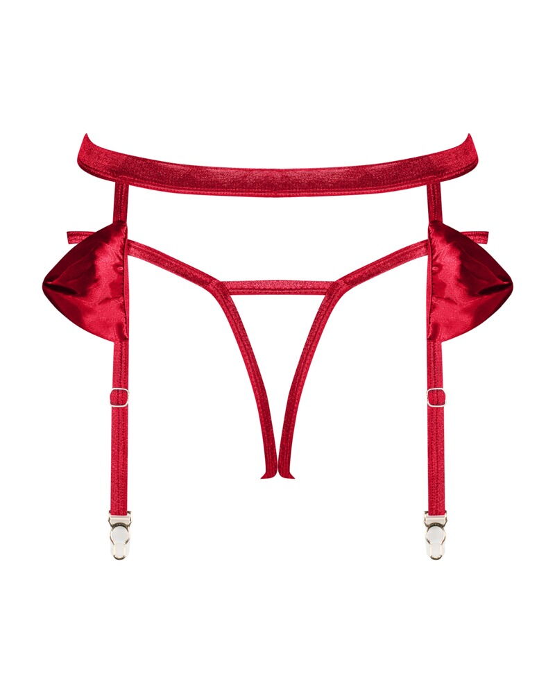 Rubinesa garter belt & crotchles thong