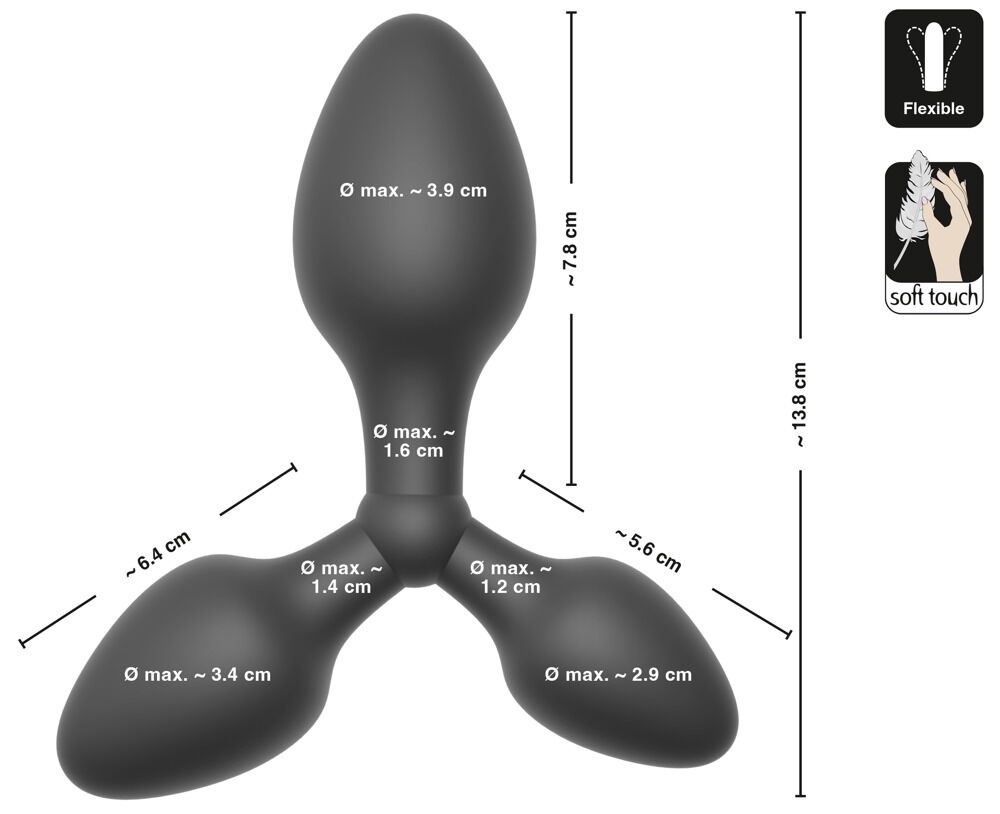 Training triple butt plug