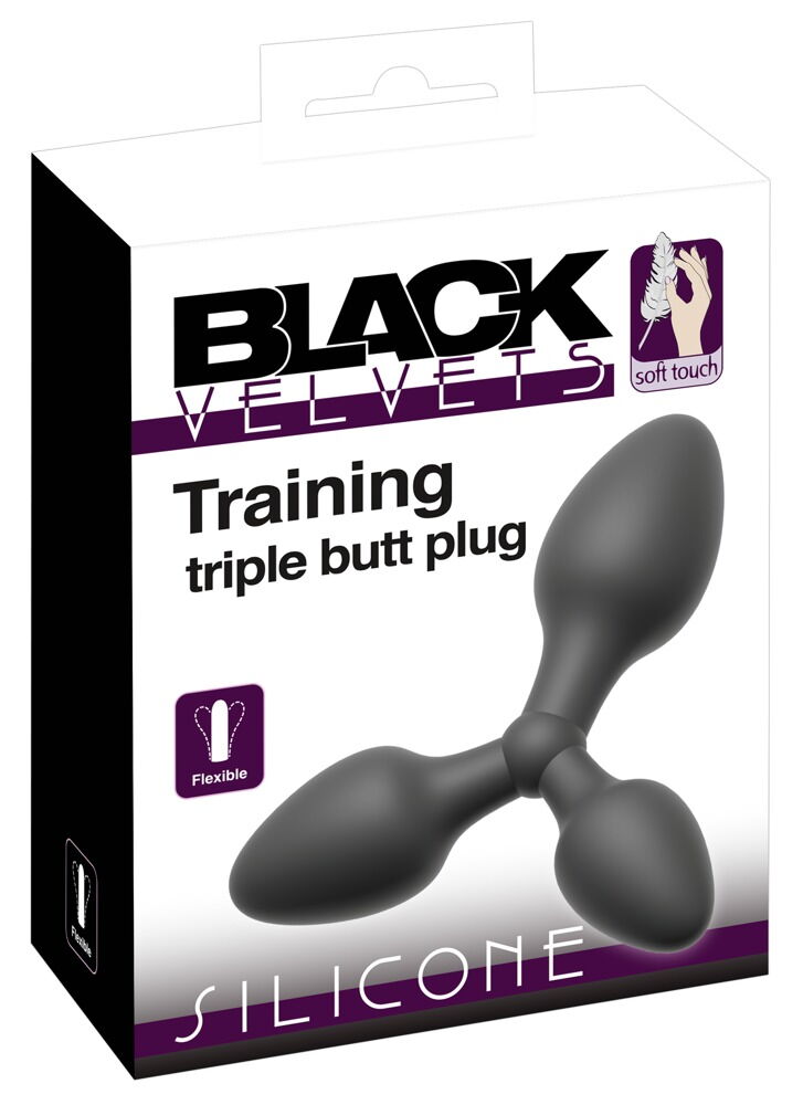 Training triple butt plug