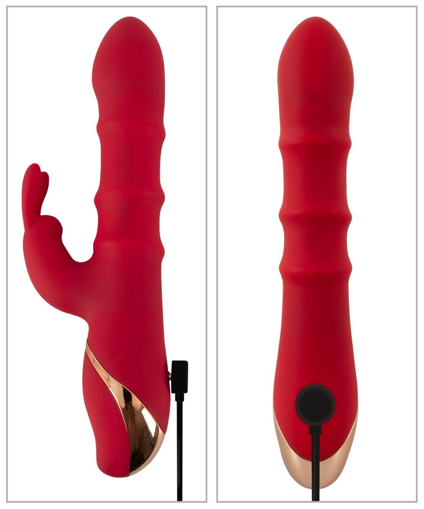 Rabbit Vibrator with 3 Moving Rings