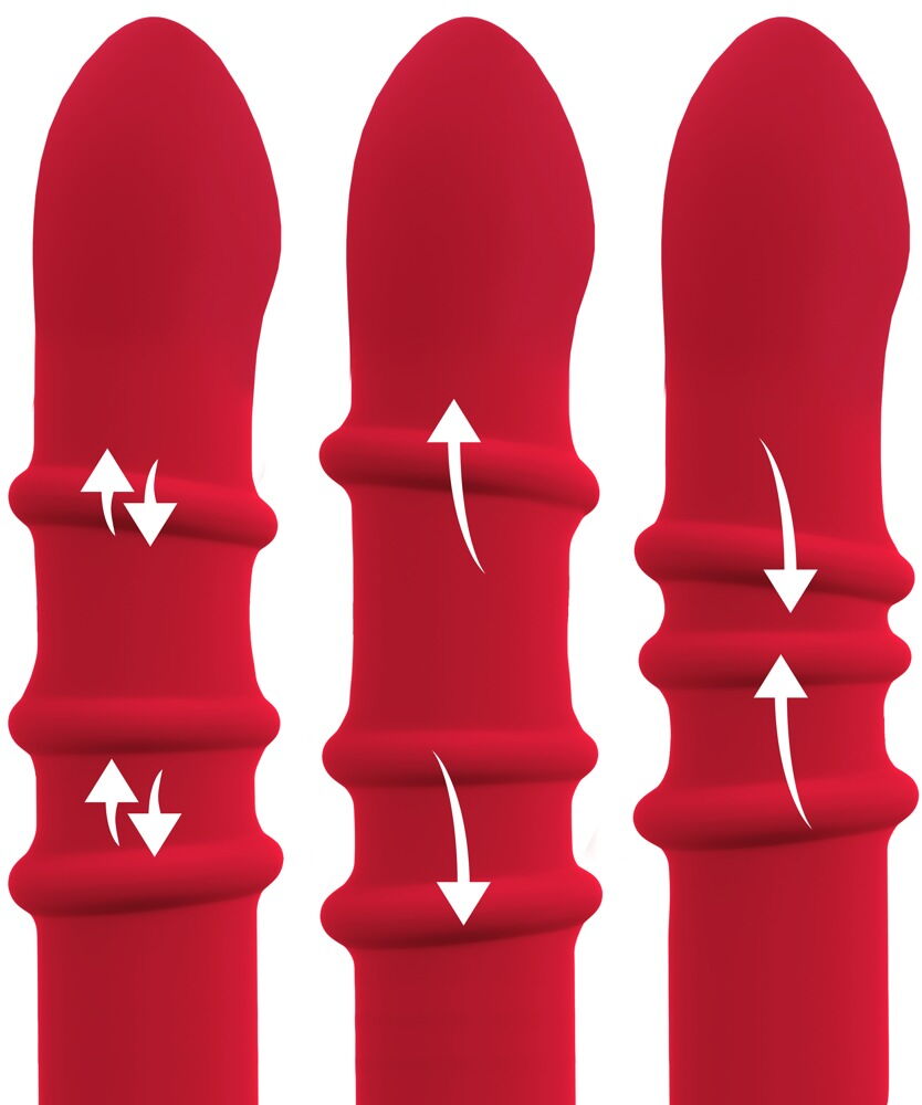 Rabbit Vibrator with 3 Moving Rings